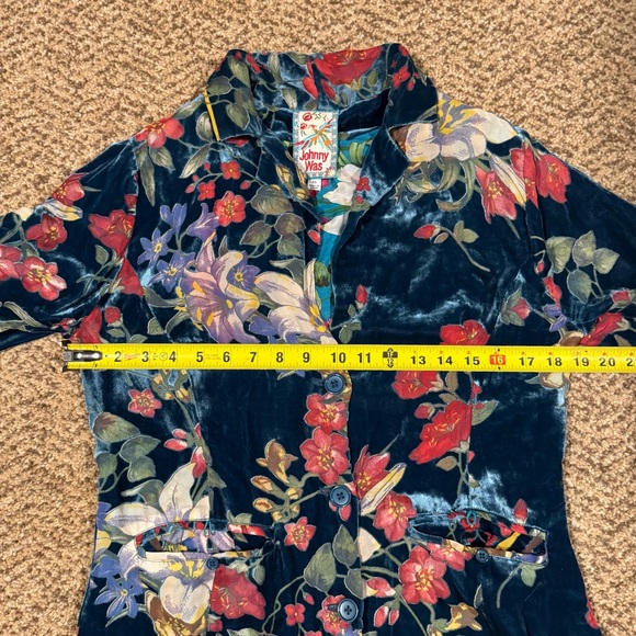 Johnny Was silk floral blazer jacket top - Picture 8 of 10